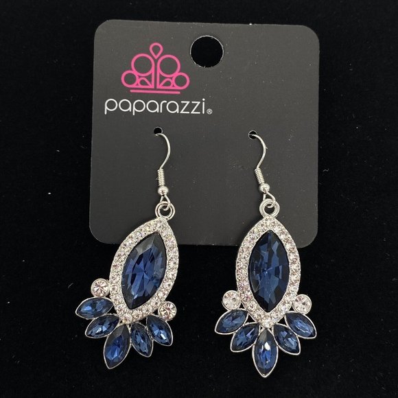 Paparazzi Fashion Jewelry Prismatic Parade Blue Hook Earrings - Picture 1 of 3